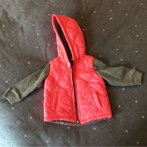 Adorable Tucker + Tate (Nordstroms) neon pink quilted coat • 9 months • GUC